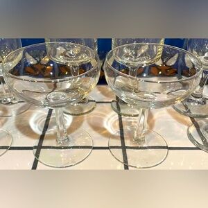 Elegant Clear Glass Martini Cocktail Set of 2